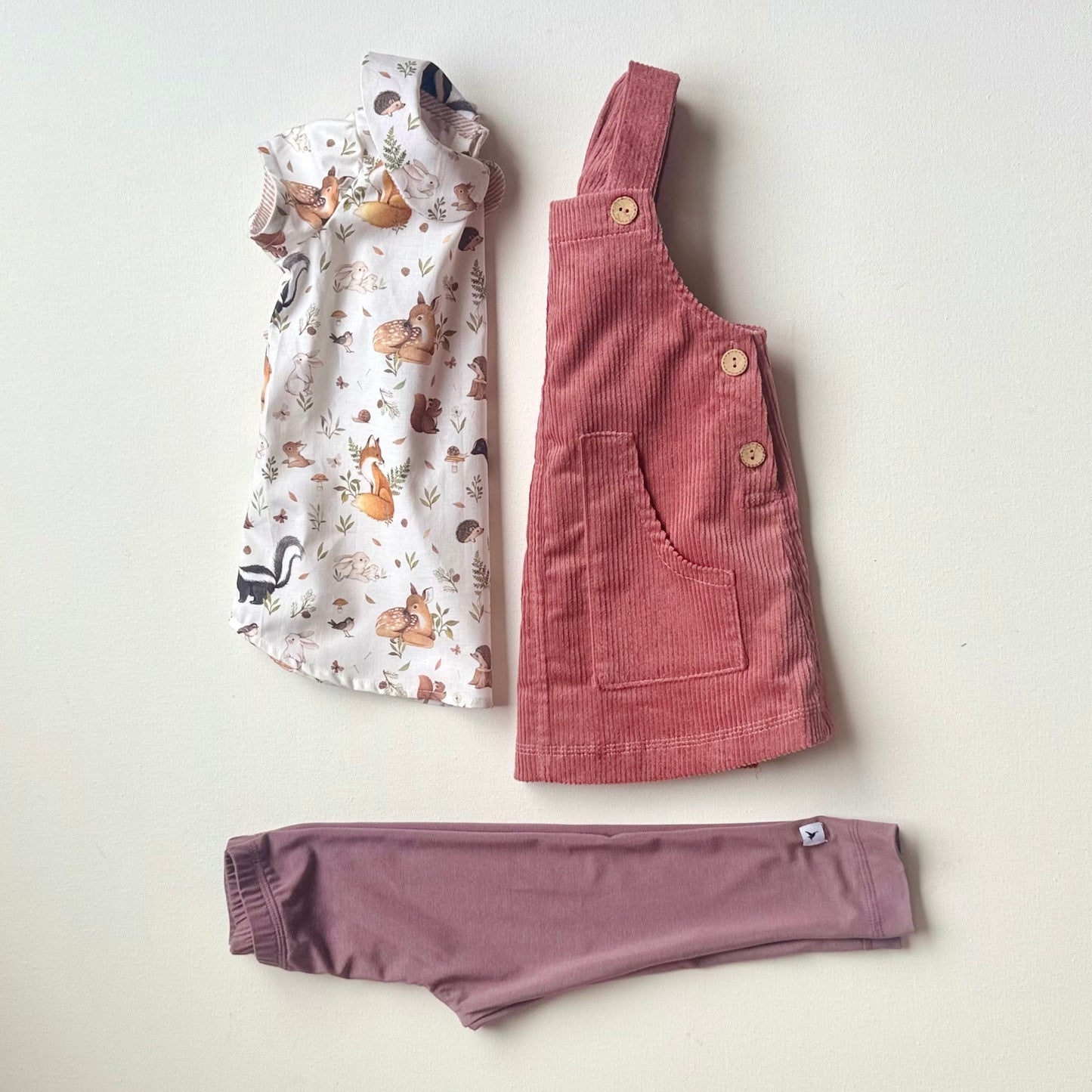 Corduroy Overall Dress in Rosewood | Echoes of Autumn | MTO
