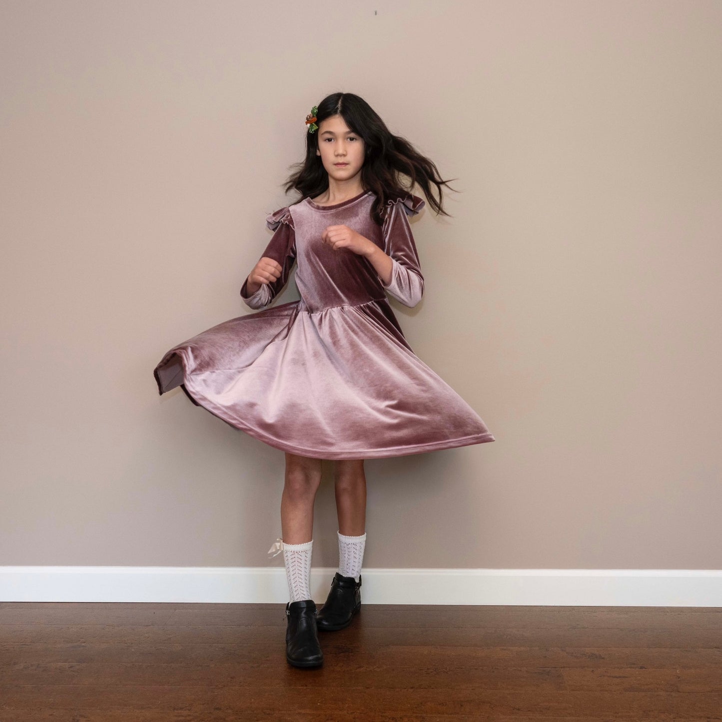 Ila Dress in Lux Stretch Velvet | A Winter's Tale | RTS