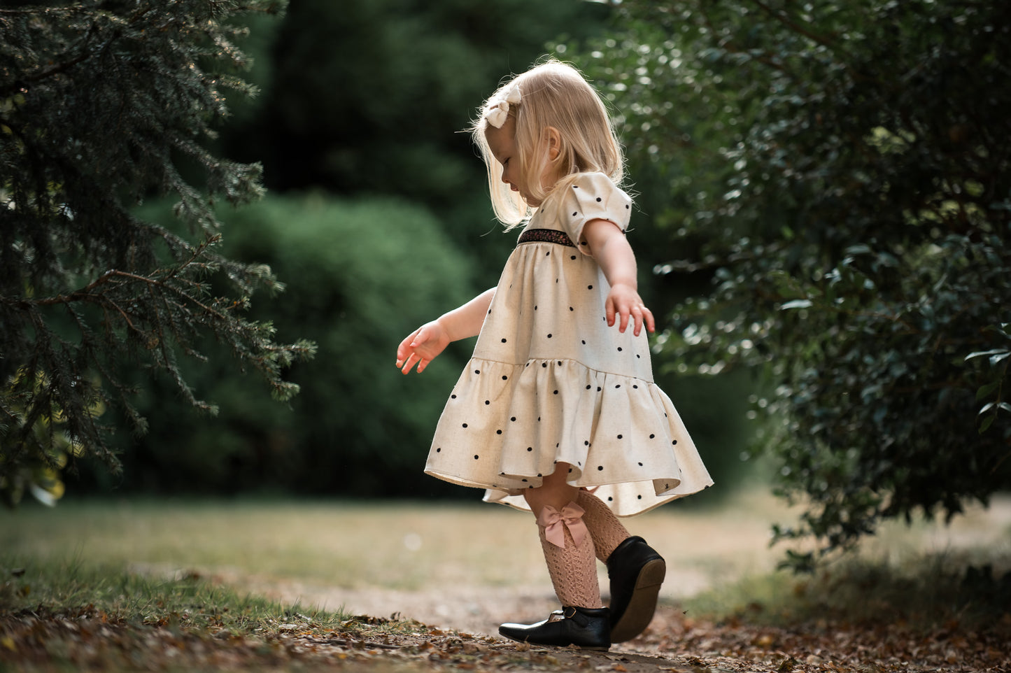 Baby Vintage Inspired Dot Dress Handmade in BC, Canada