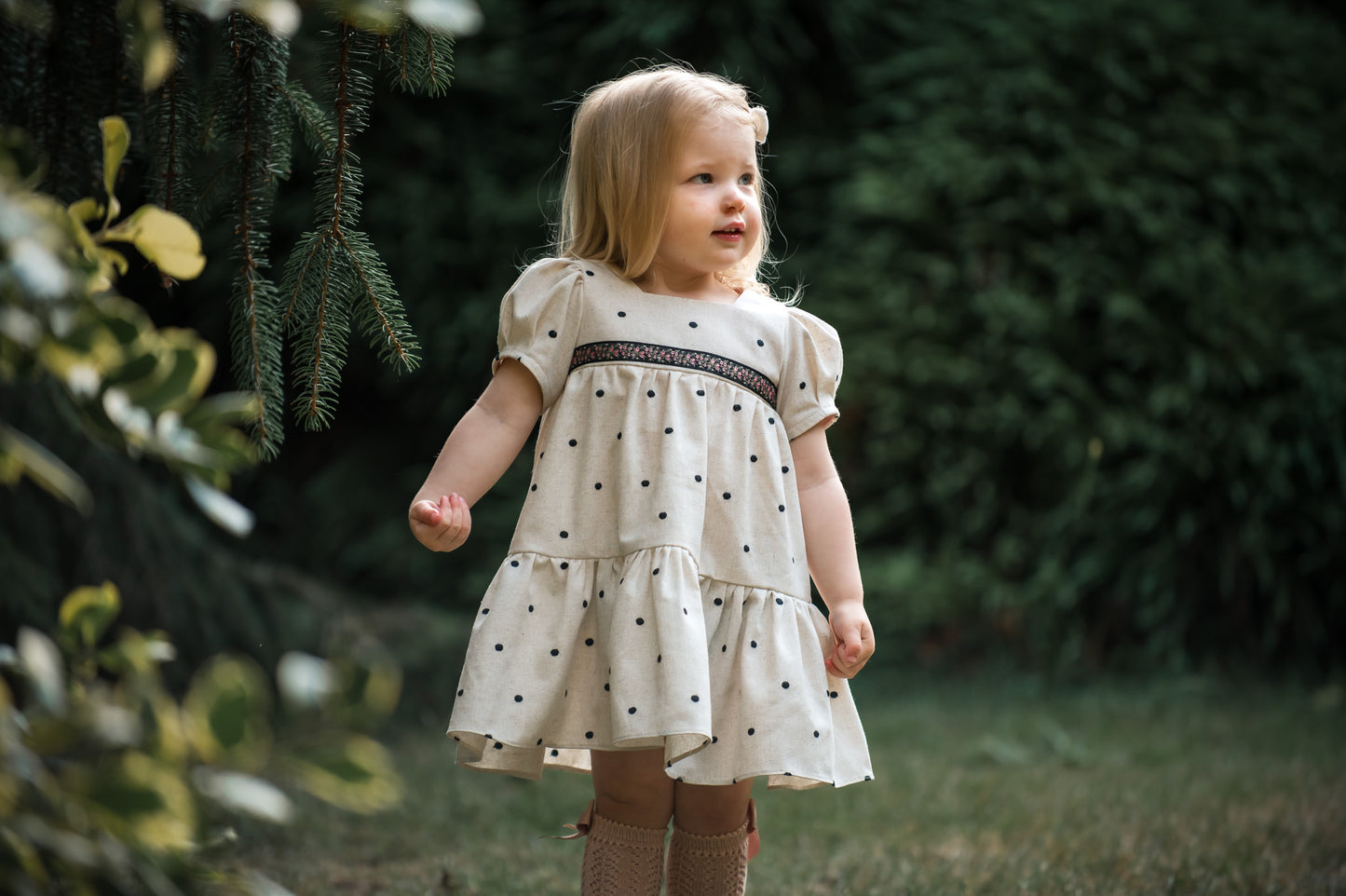 Baby Vintage Inspired Dot Dress Handmade in BC, Canada