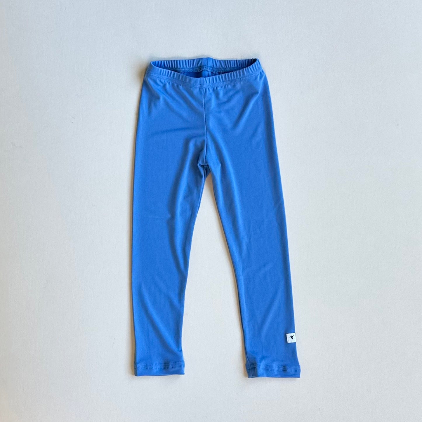 Leggings Handmade in Victoria, BC, Canada for Kids in Eco-Friendly Fabric, Blue
