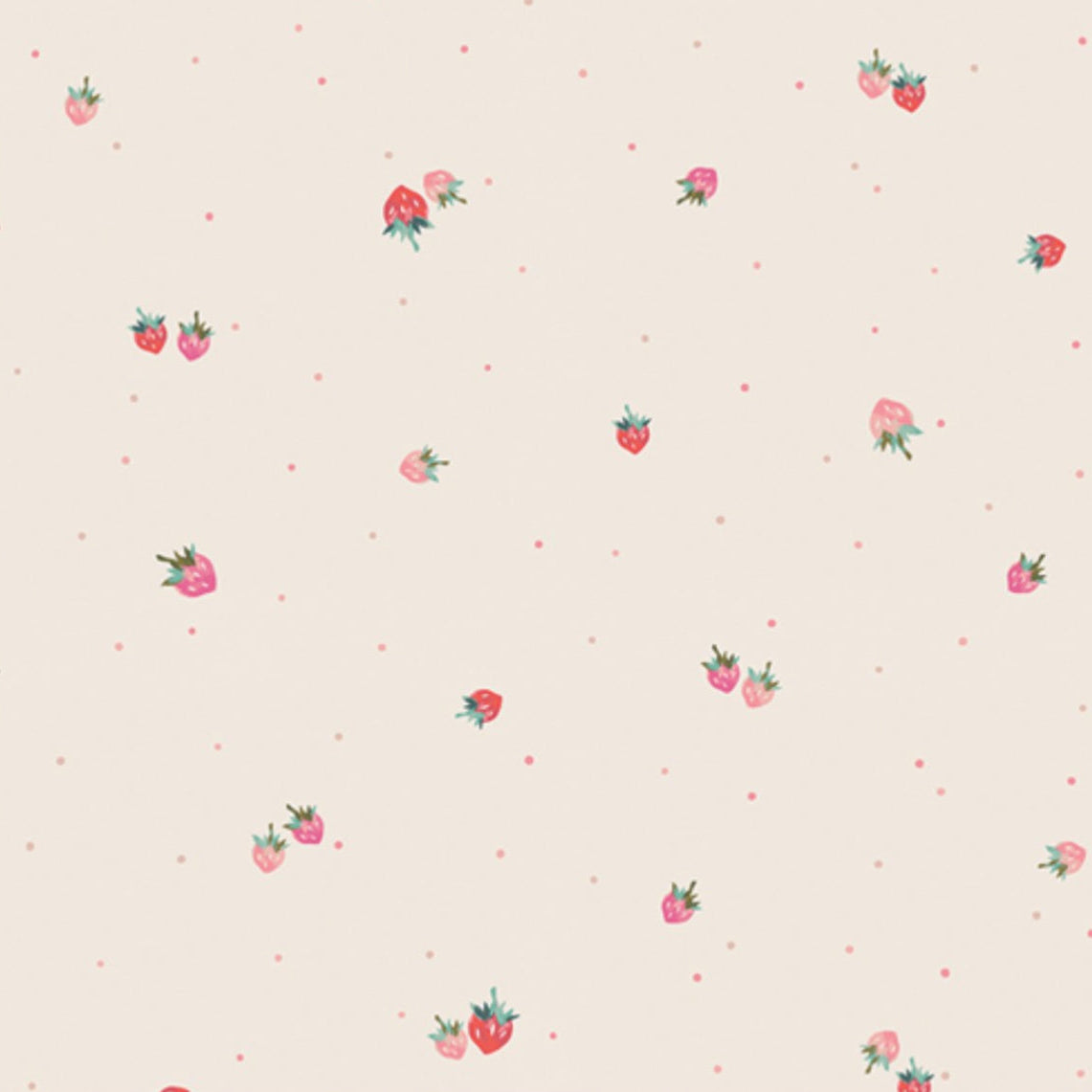 Amber Blouse, in Chalk White Strawberry Print | RTS