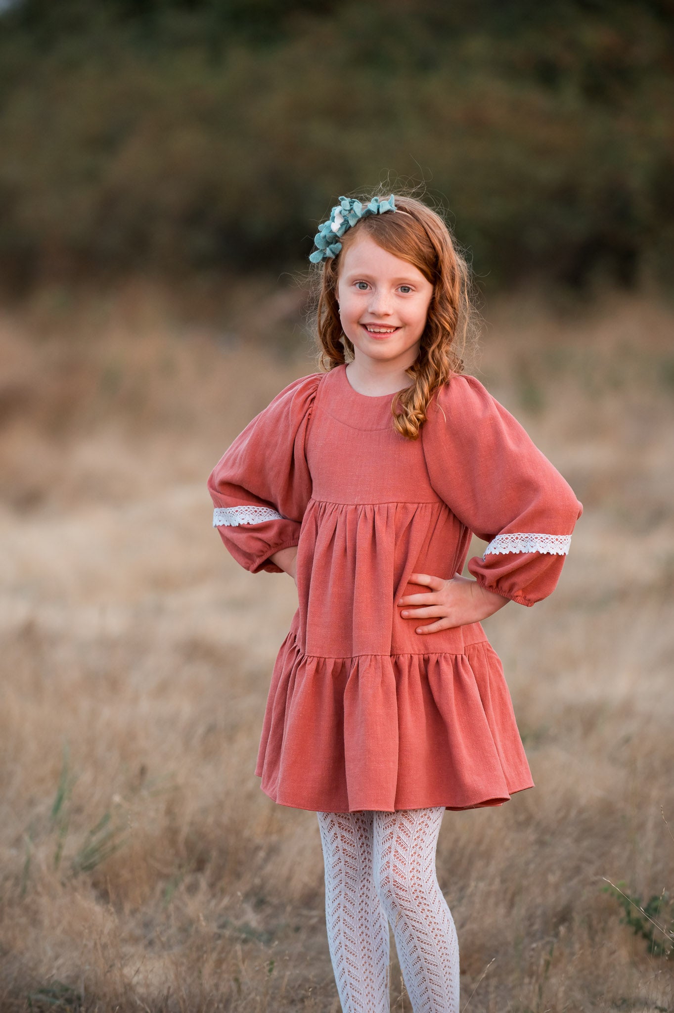Bella in Terra Cotta Soft Linen (made to order)