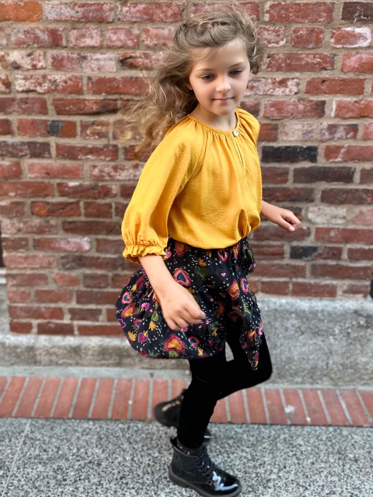 Belle Skirt, in Bold Heart (made to order)