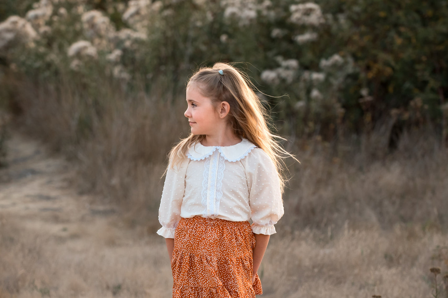 French Amber Blouse, in Swiss Dot