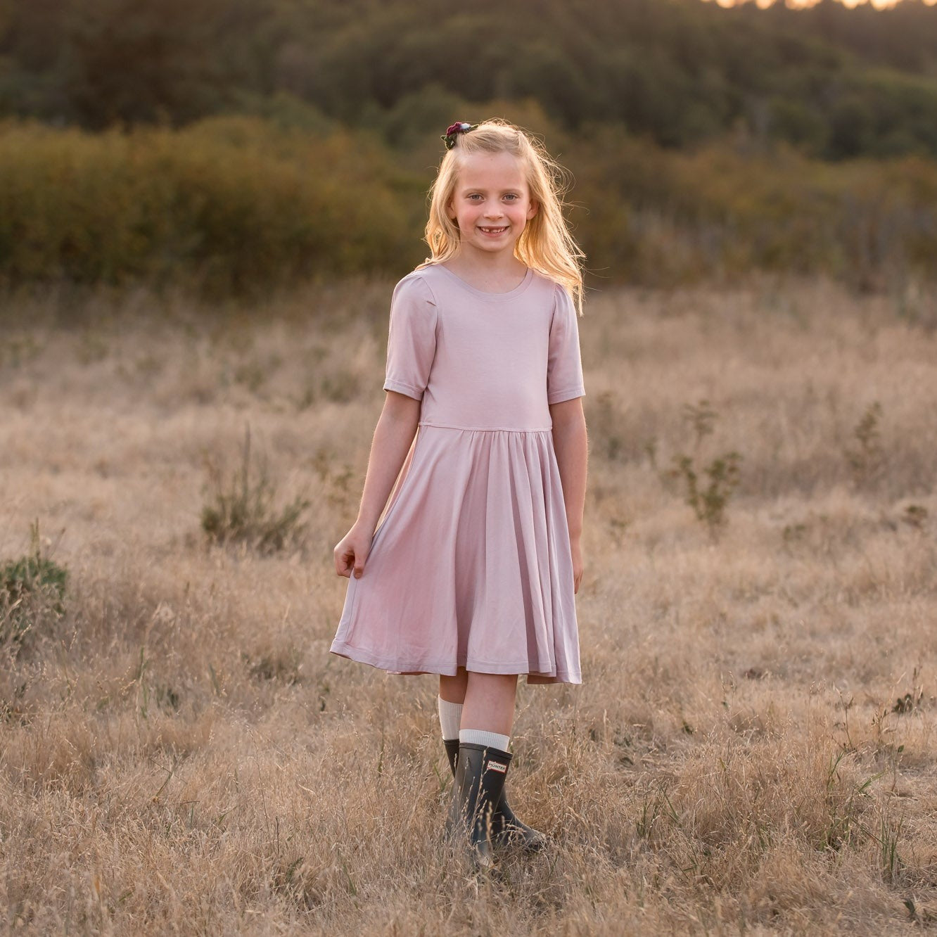 Isla Dress, in Blush Bamboo (RTS)
