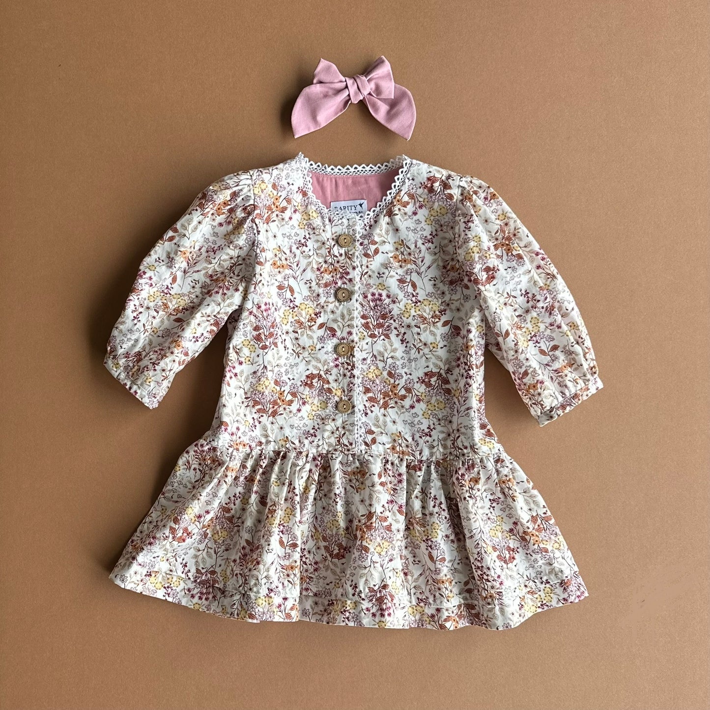 Grace Dress, in Wheat Inspired Ditsy Floral (Made to Order)