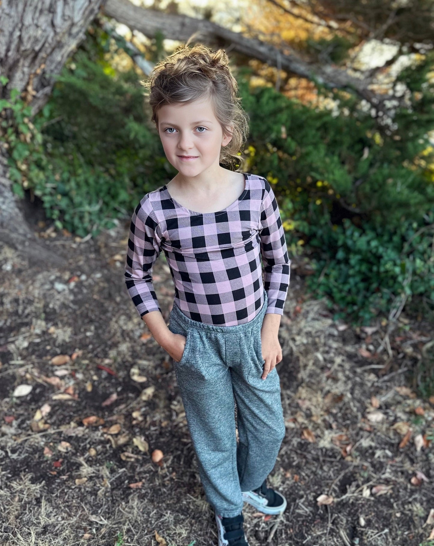 James Leisure Pants, in Black Speck Terry (Made to Order)