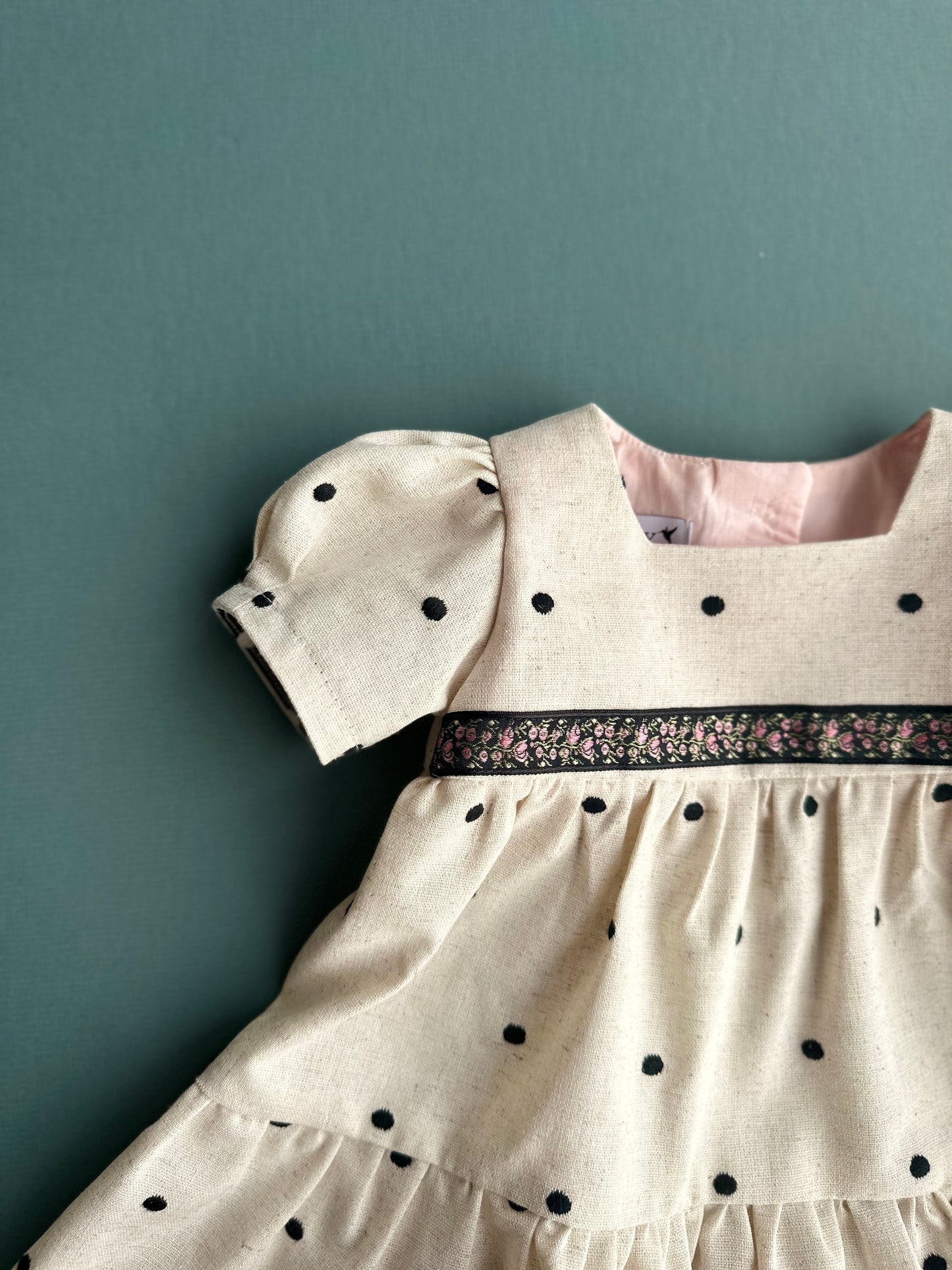 Baby Vintage Inspired Dot Dress Handmade in BC, Canada