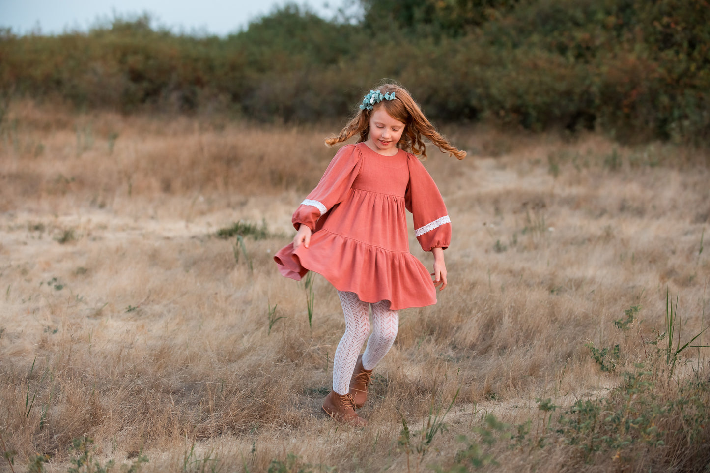 Bella in Terra Cotta Soft Linen (made to order)