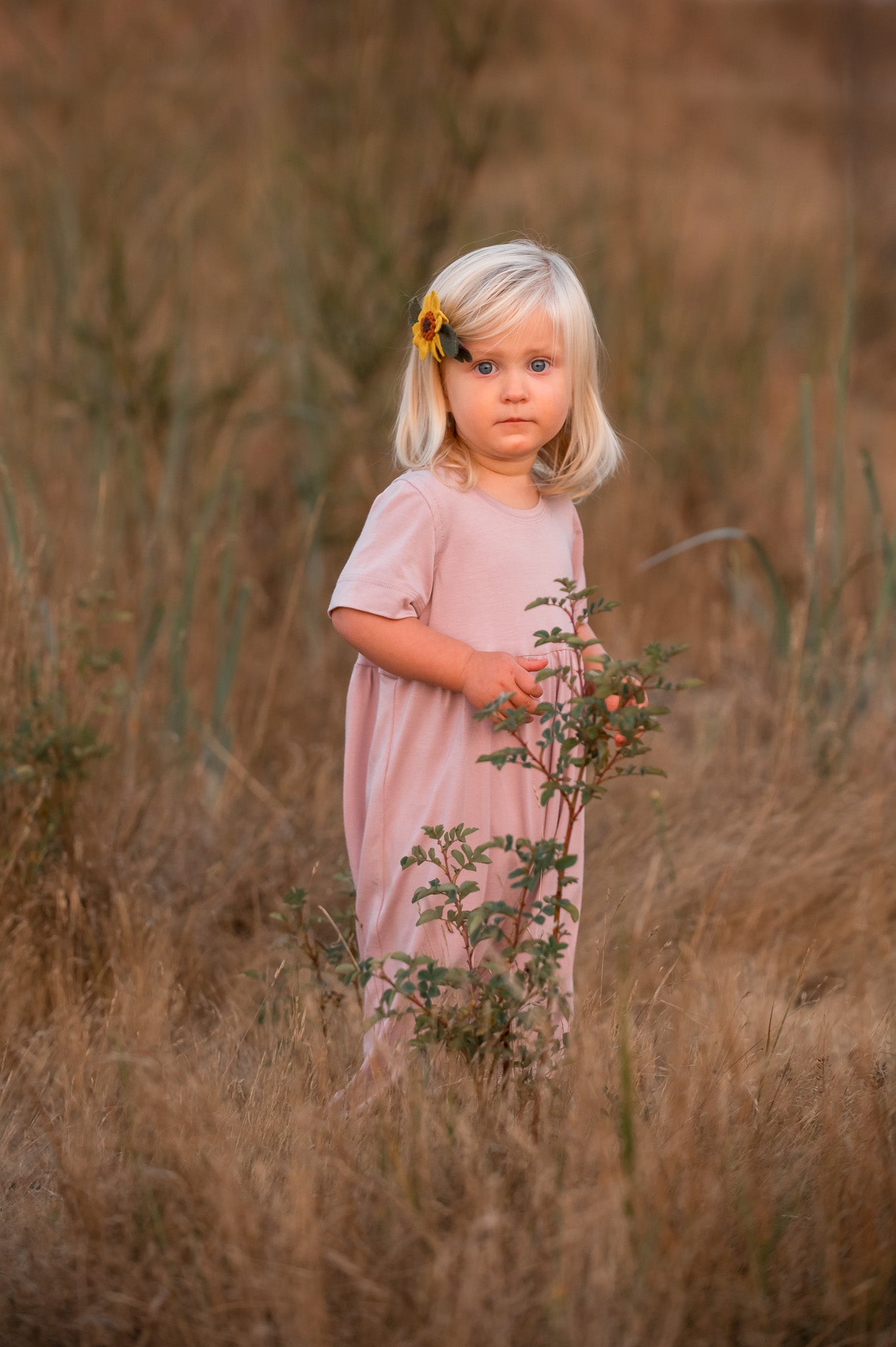Baby Romper in Blush Bamboo Jersey (made to order)