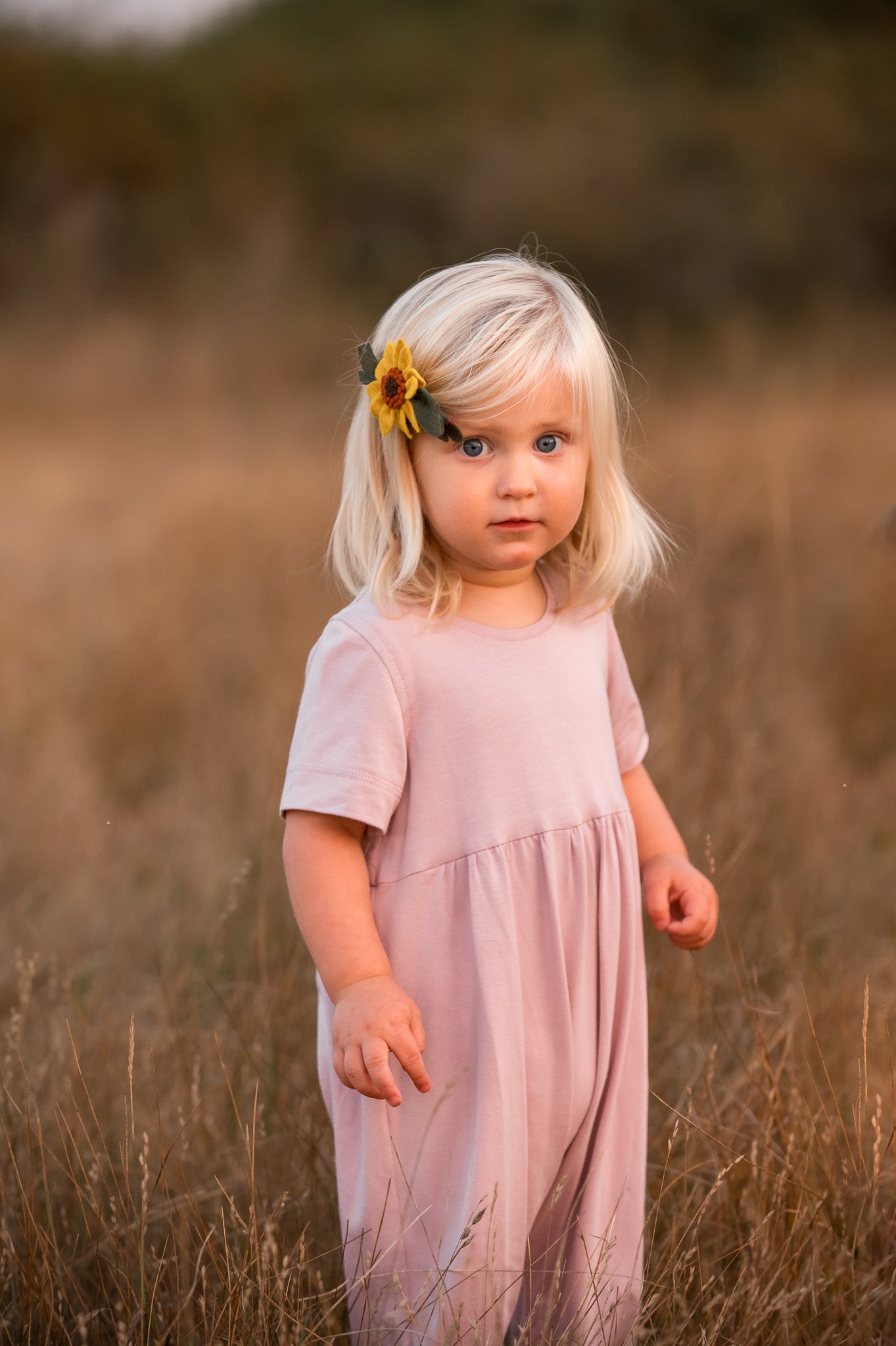 Baby Romper in Blush Bamboo Jersey (made to order)