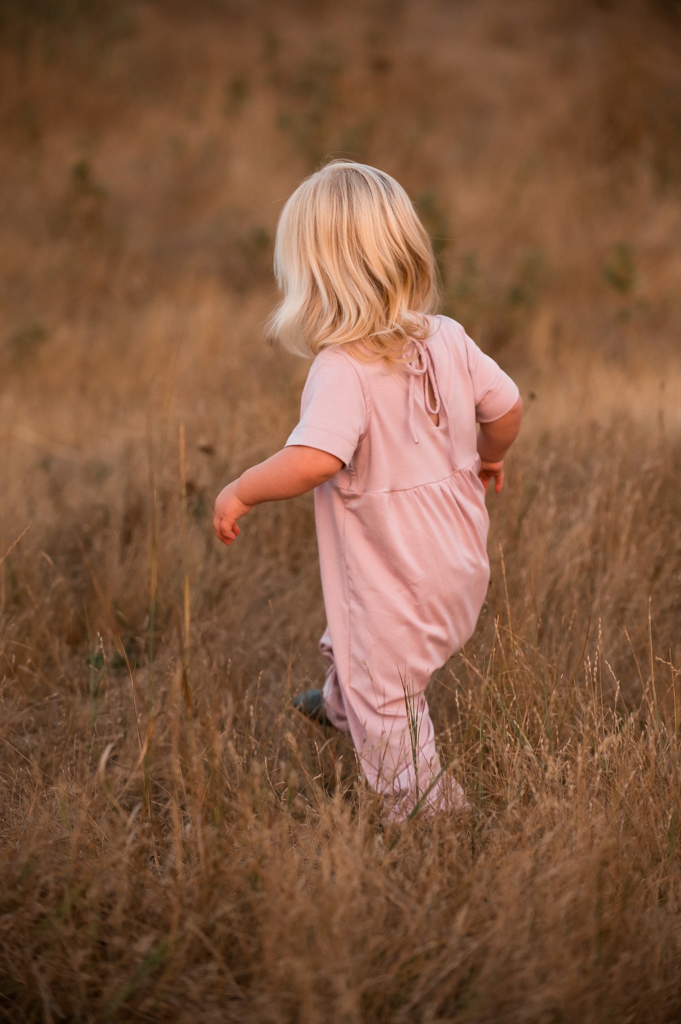 Baby Romper in Blush Bamboo Jersey (made to order)