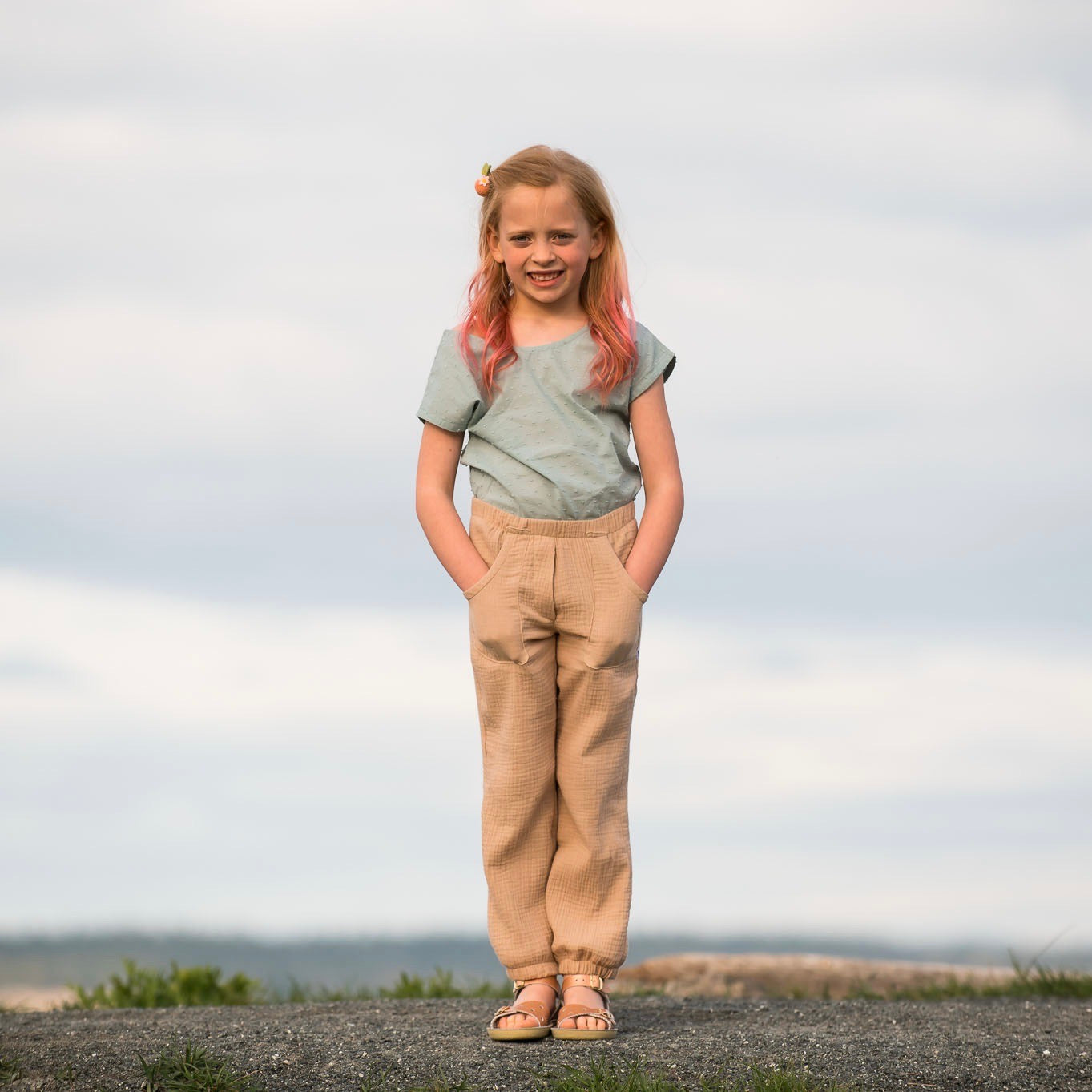 James Trousers, Cotton Double Gauze in Sand (Made to Order)