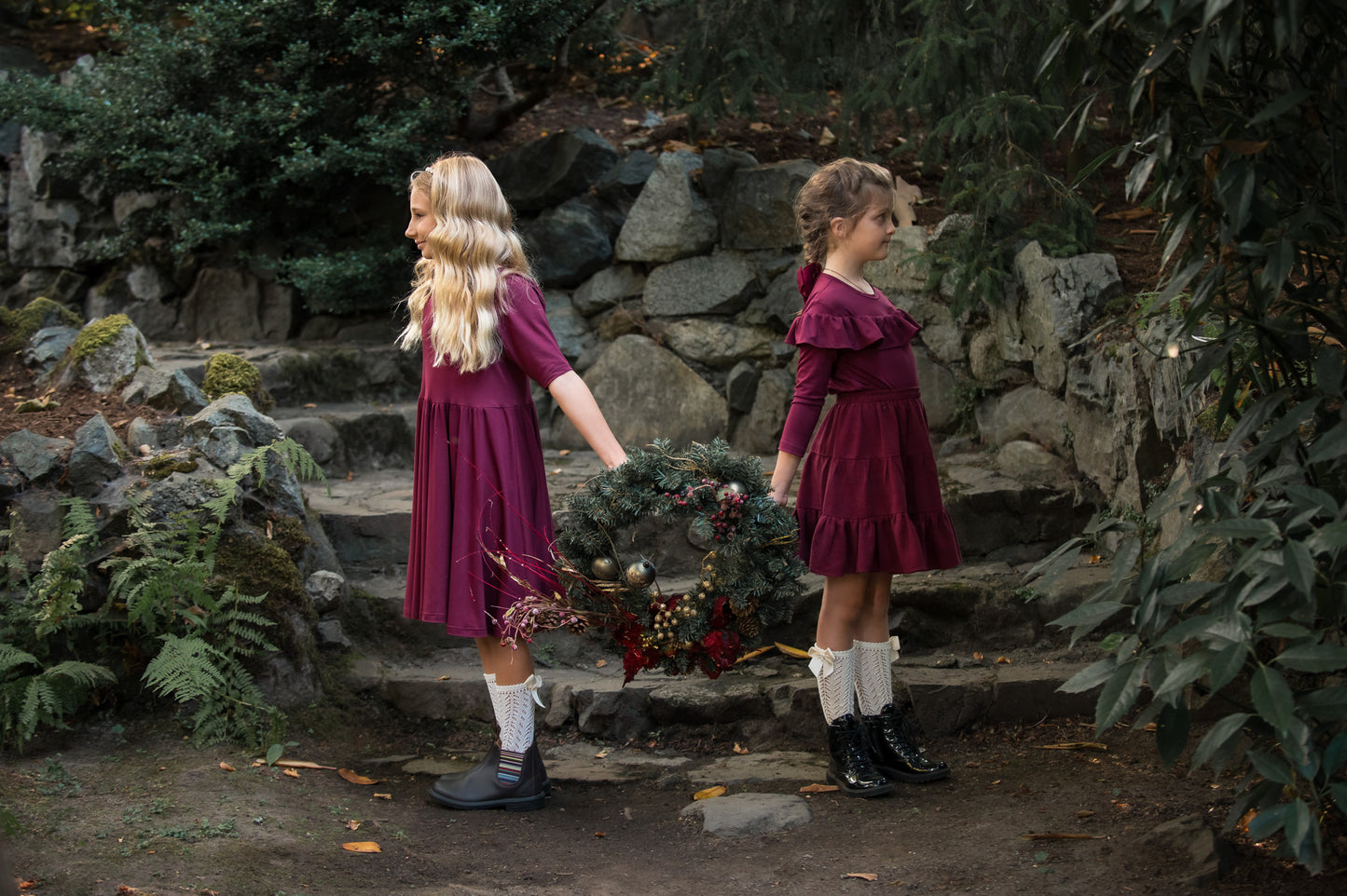 Bamboo Holiday Ruffle Top Handmade in BC, Canada