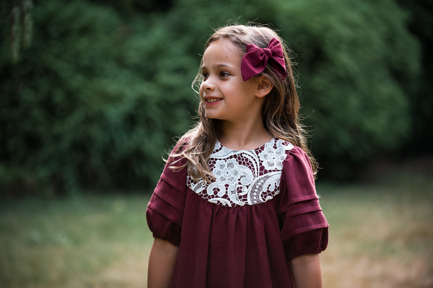 Linen Dress with Lace Detail Handmade in BC, Canada