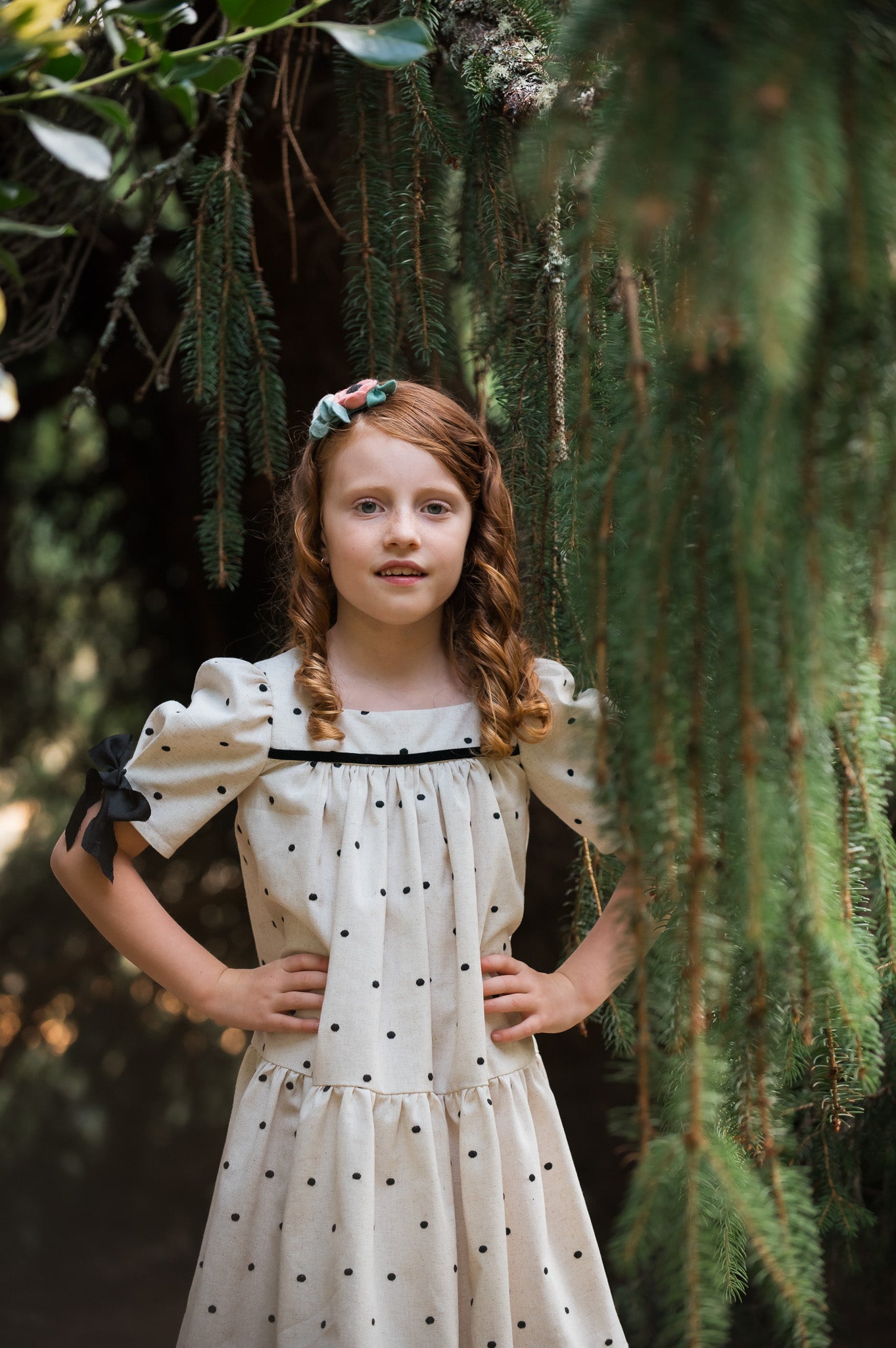 Vintage Dot Children's Dress Handmade in Victoria, BC, Canada