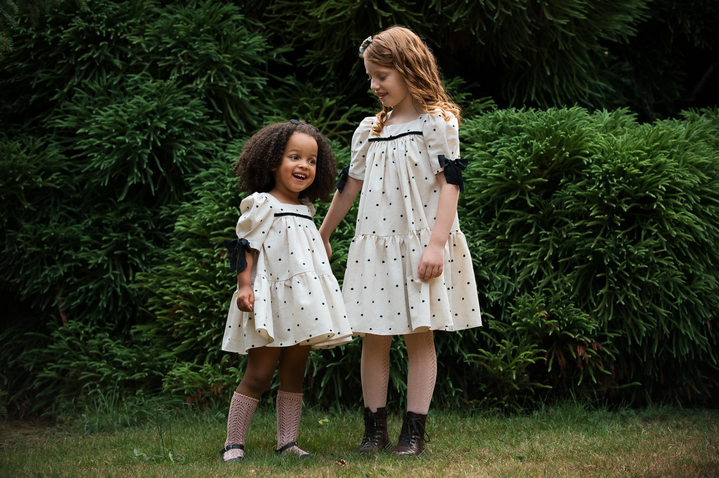 Vintage Dot Children's Dress Handmade in Victoria, BC, Canada