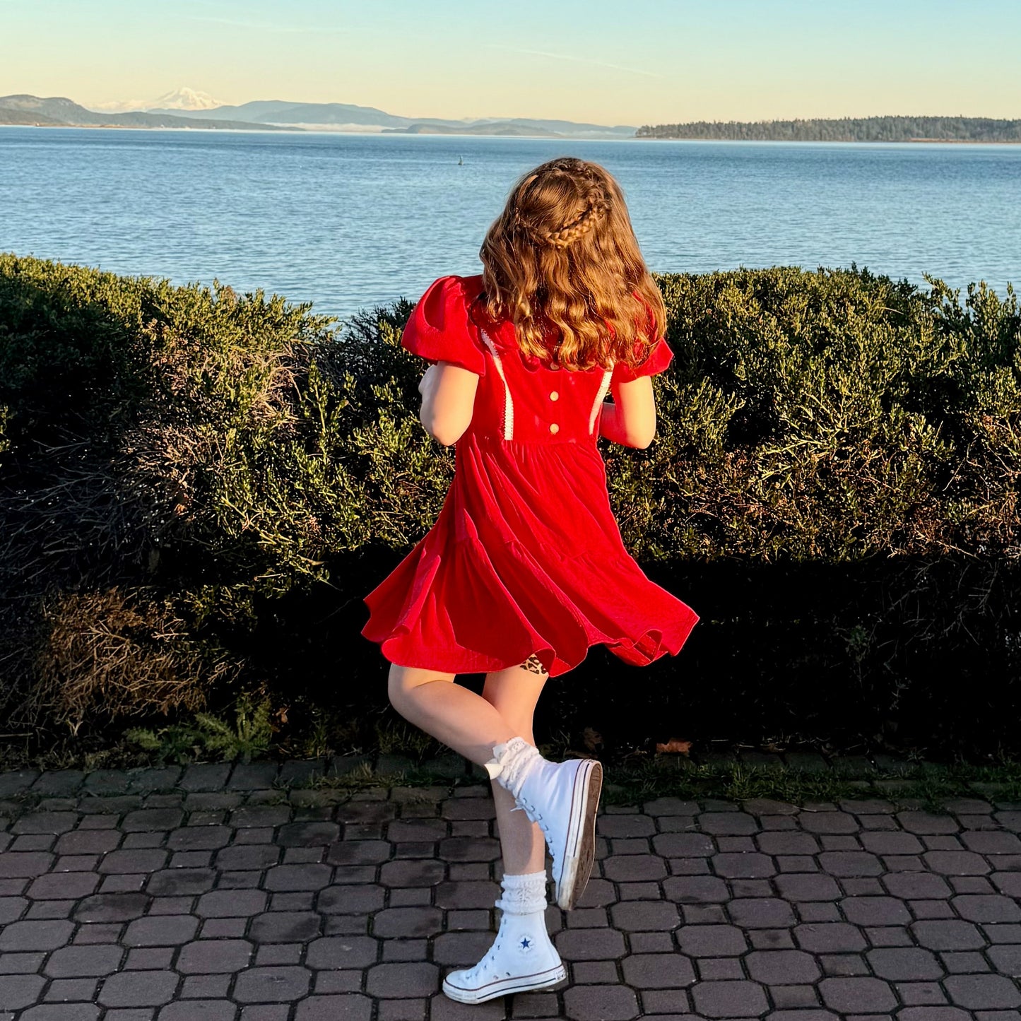 Poppy Dress in Lively Red | RTS
