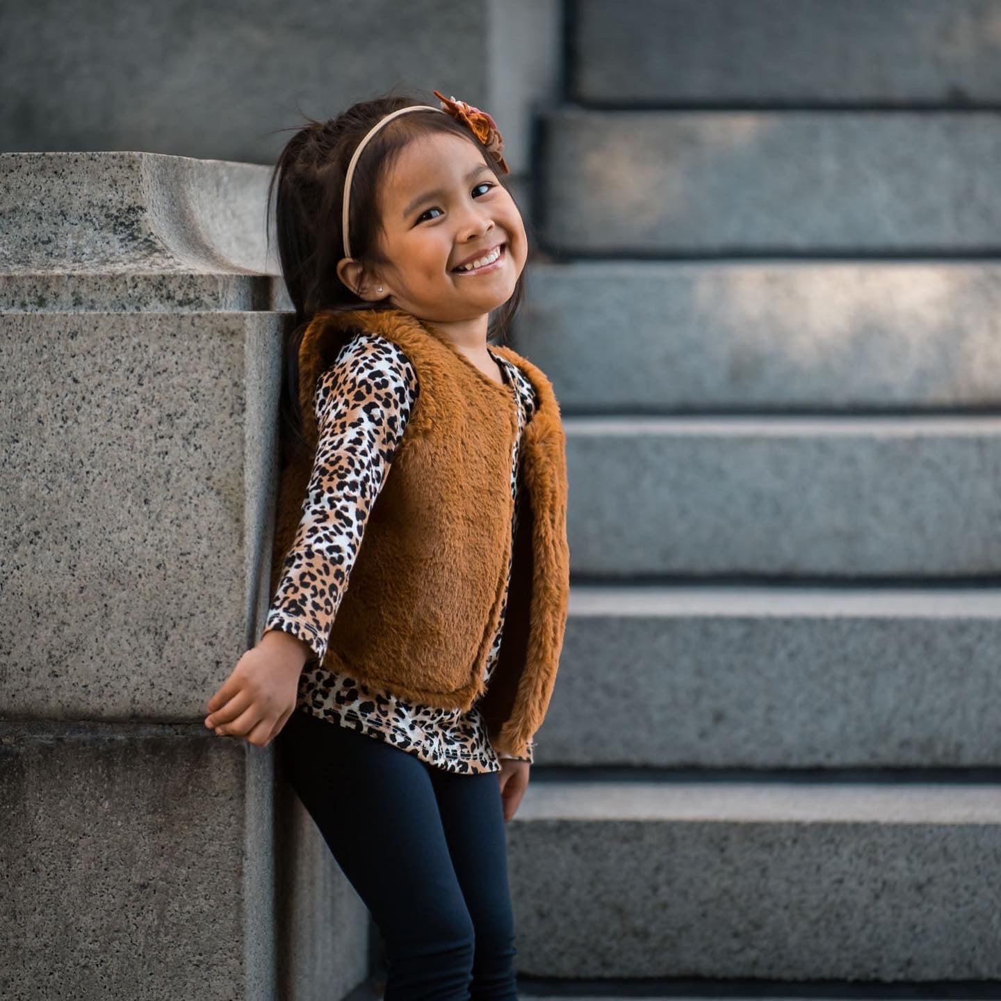 Essential T-shirt, in bamboo warm leopard print