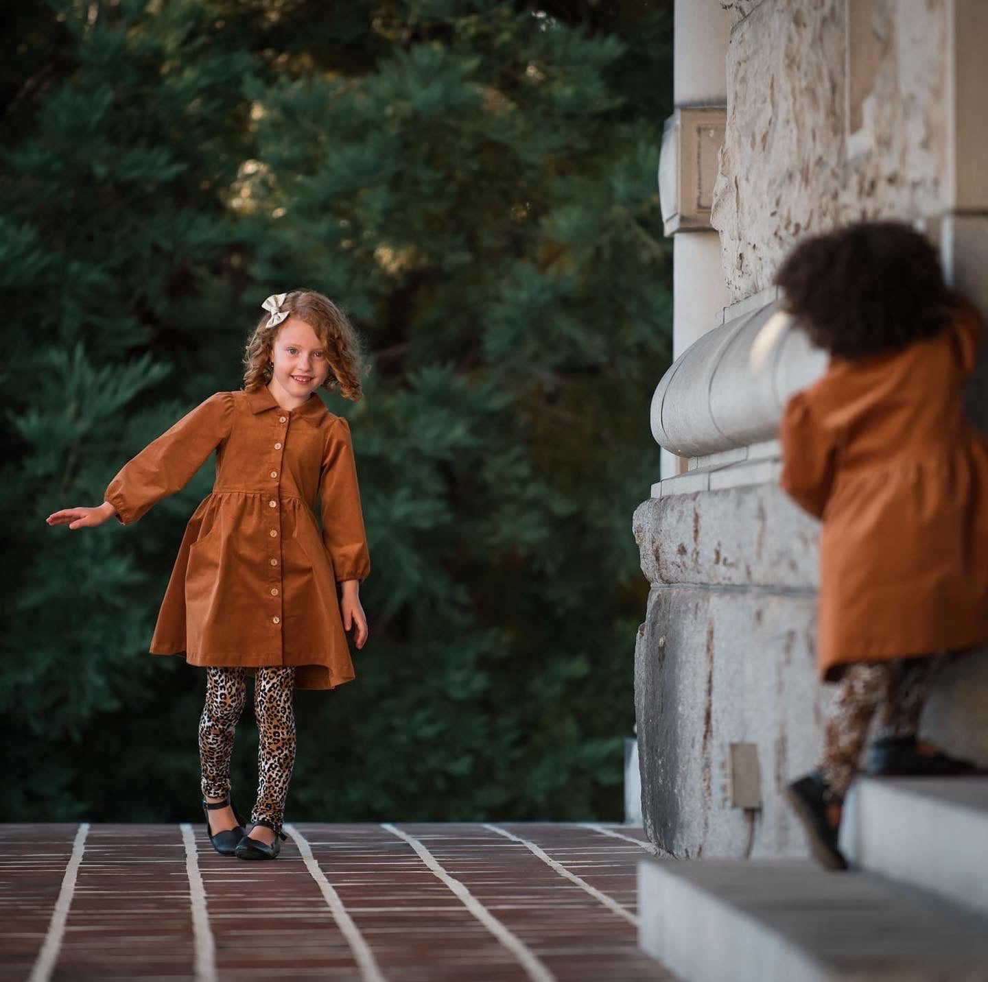 Payton Shirt Dress, in Copper fine rail Corduroy (Made to Order 4 weeks)