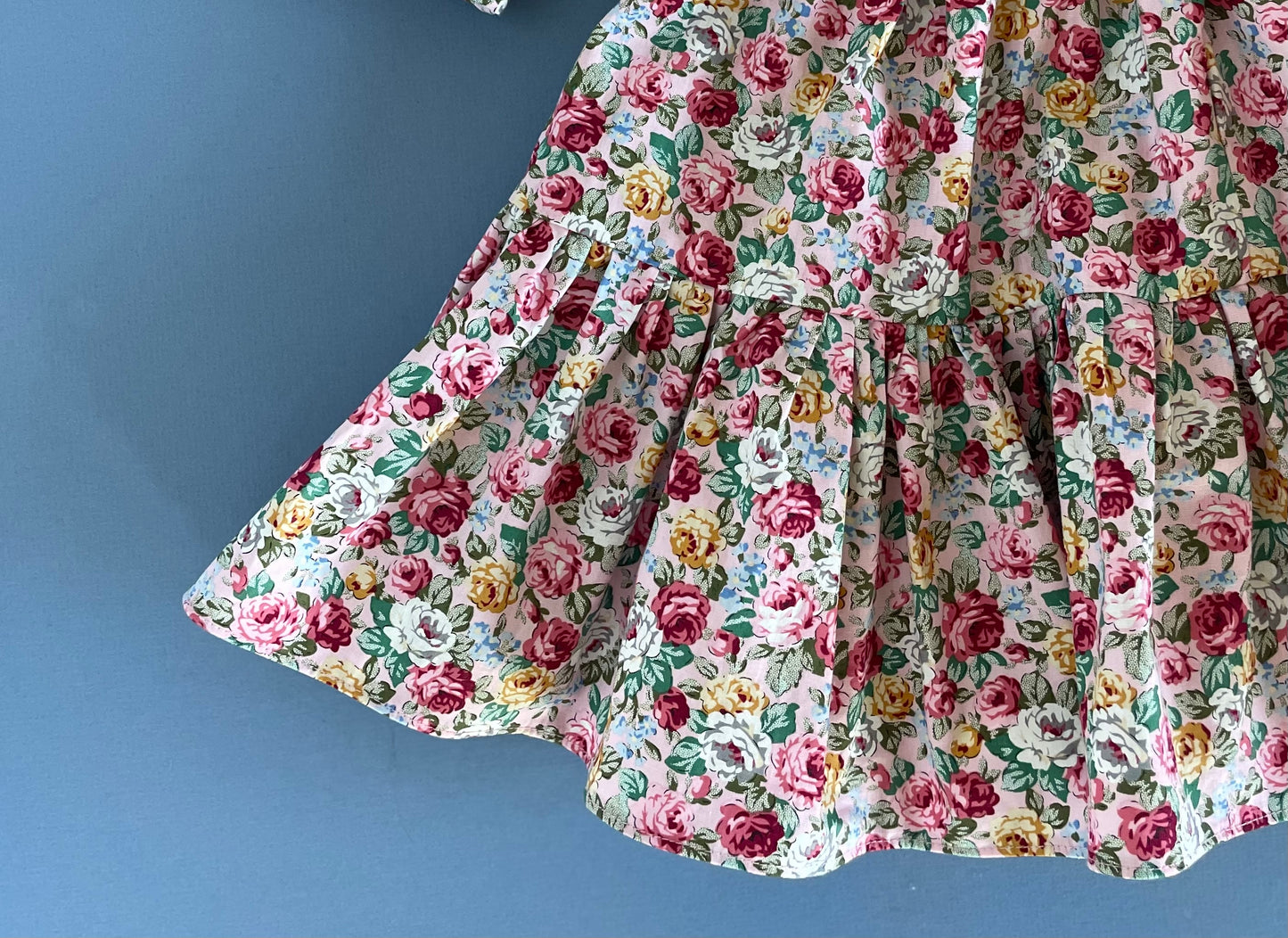 Roselle, in rose medley cotton floral (made to order 3-4 weeks)