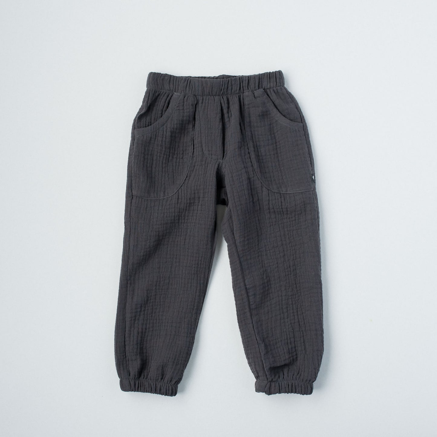 James/ Janes' Trousers in Charcoal Double Cotton Gauze (Made to Order)