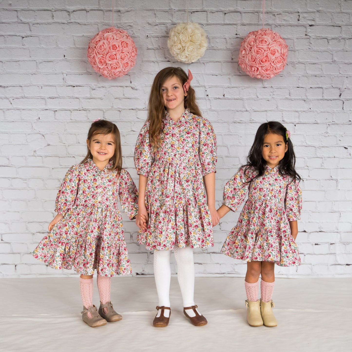 Roselle, in rose medley cotton floral (made to order 3-4 weeks)