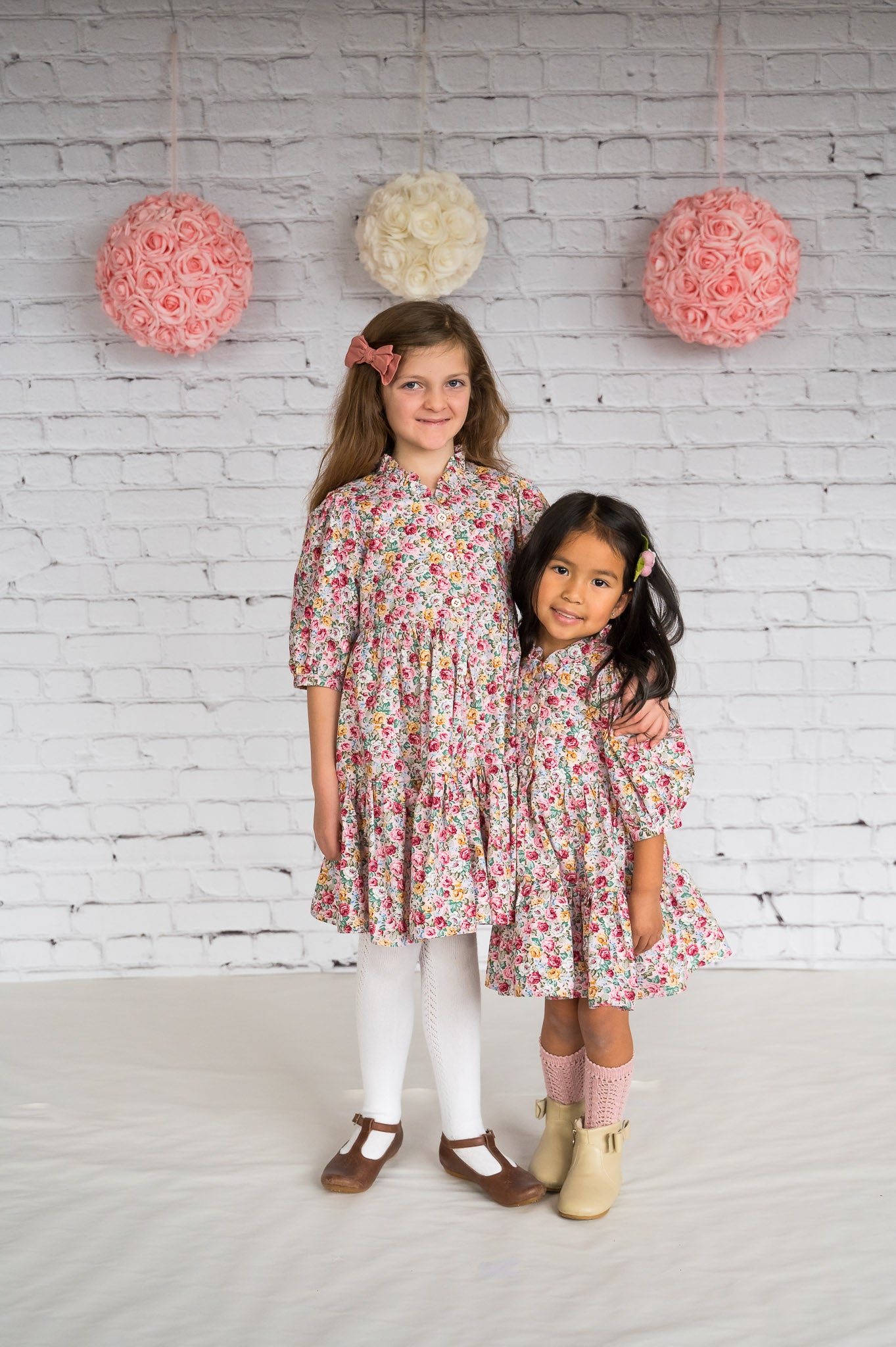 Roselle, in rose medley cotton floral (made to order 3-4 weeks)