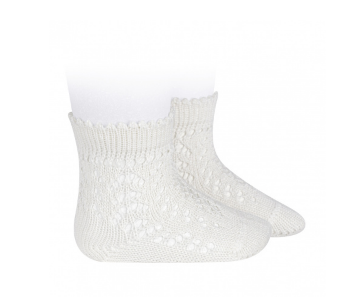 Openwork Short Socks light ivory