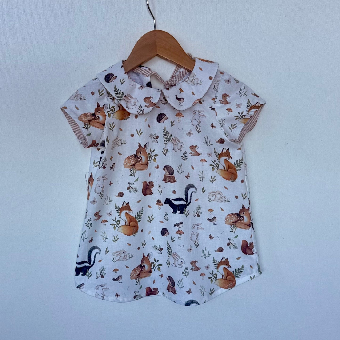 Amber Blouse in Designer Woodland or Deer Print | Echoes of Autumn | MTO