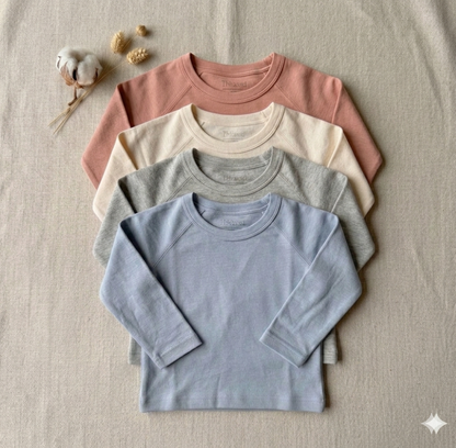 Unisex Long Sleeve Raglan Tee— Bamboo Cotton | Spring Bloom