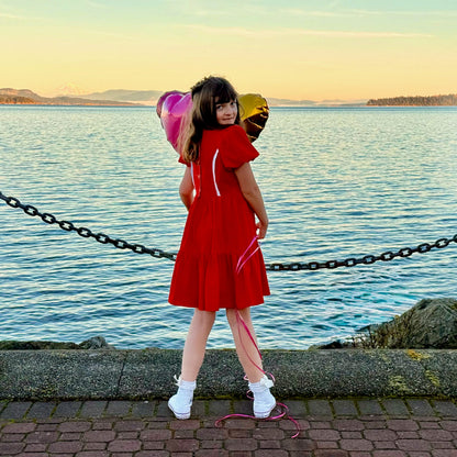 Poppy Dress in Lively Red | RTS