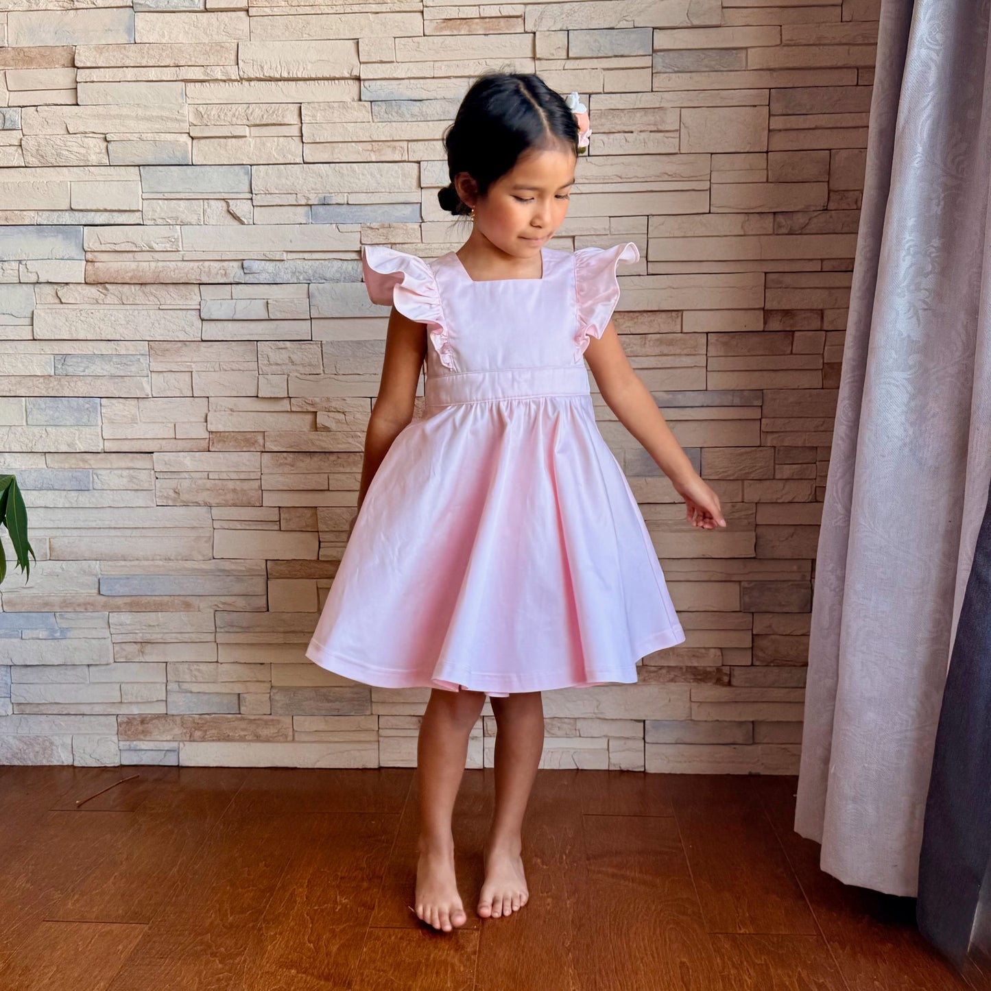 Magnolia Dress in Light Ballet Pink | RTS