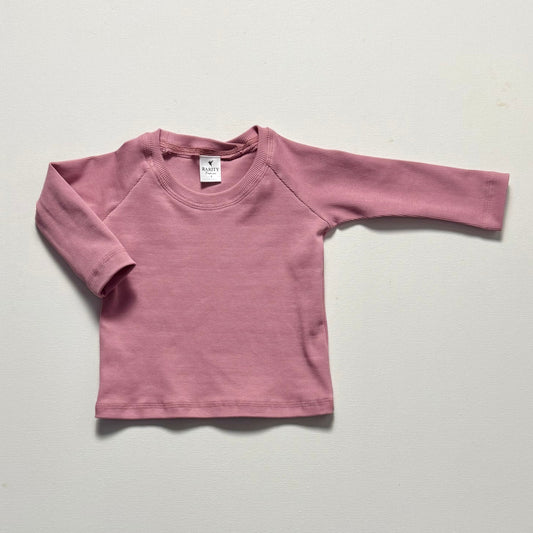 Essential Long Sleeve Raglan T-shirt, Rose | MTO