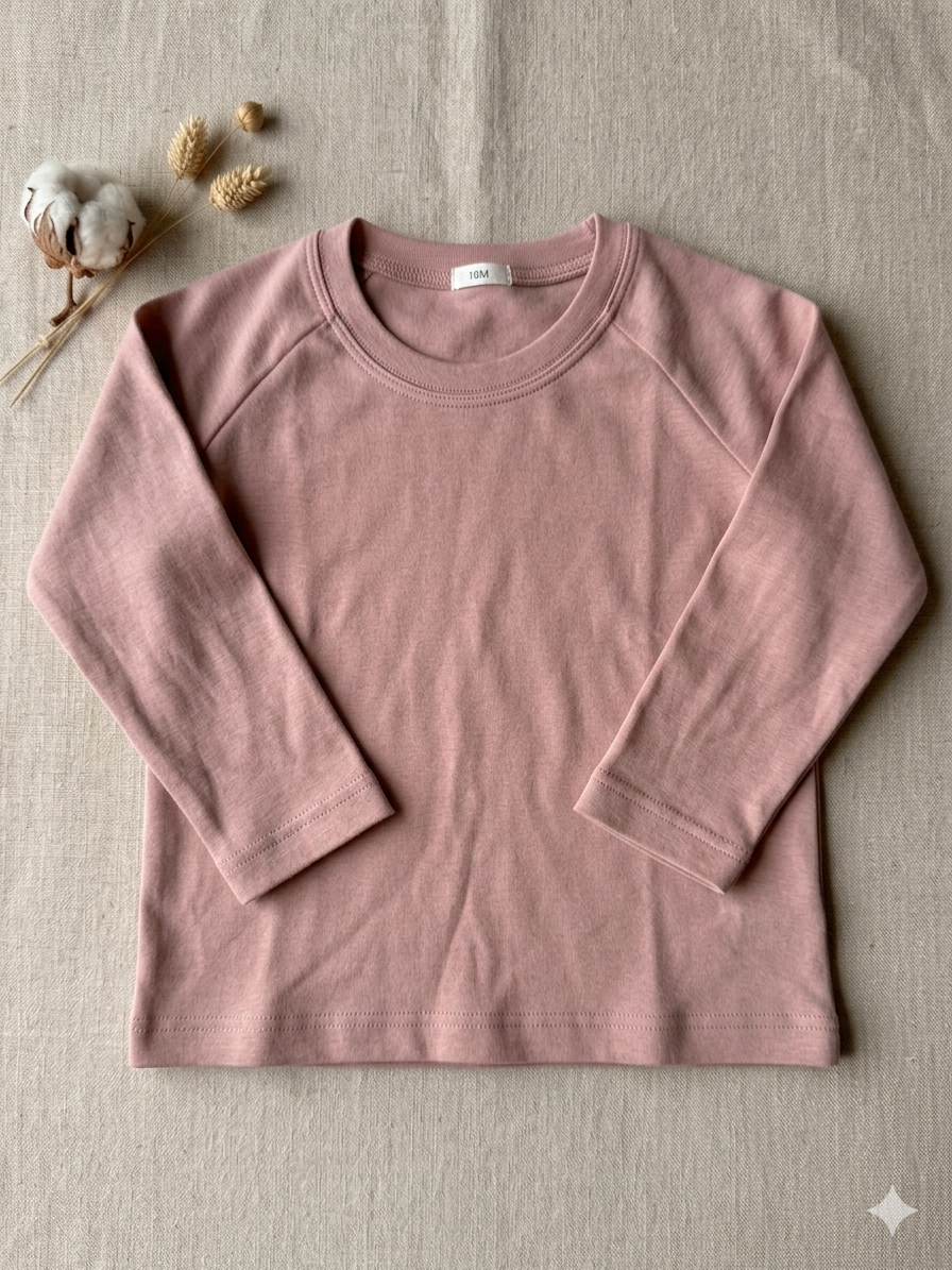 Unisex Long Sleeve Raglan Tee— Bamboo Cotton | Spring Bloom