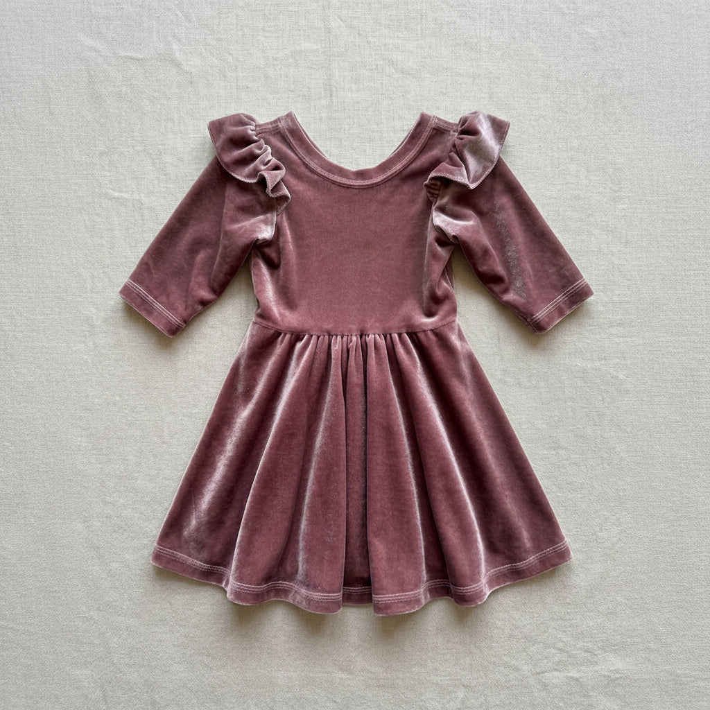 Ila Dress in Lux Stretch Velvet | RTS
