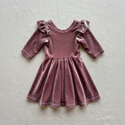 Ila Dress in Lux Stretch Velvet | RTS