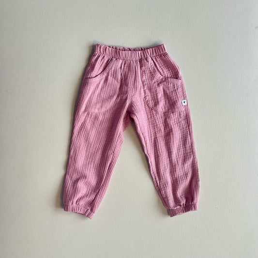 Cotton Gauze Gender Free Trousers, Made in Victoria, BC, Canada