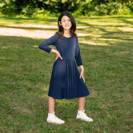 Isla Dress, in Indigo Bamboo | MTO