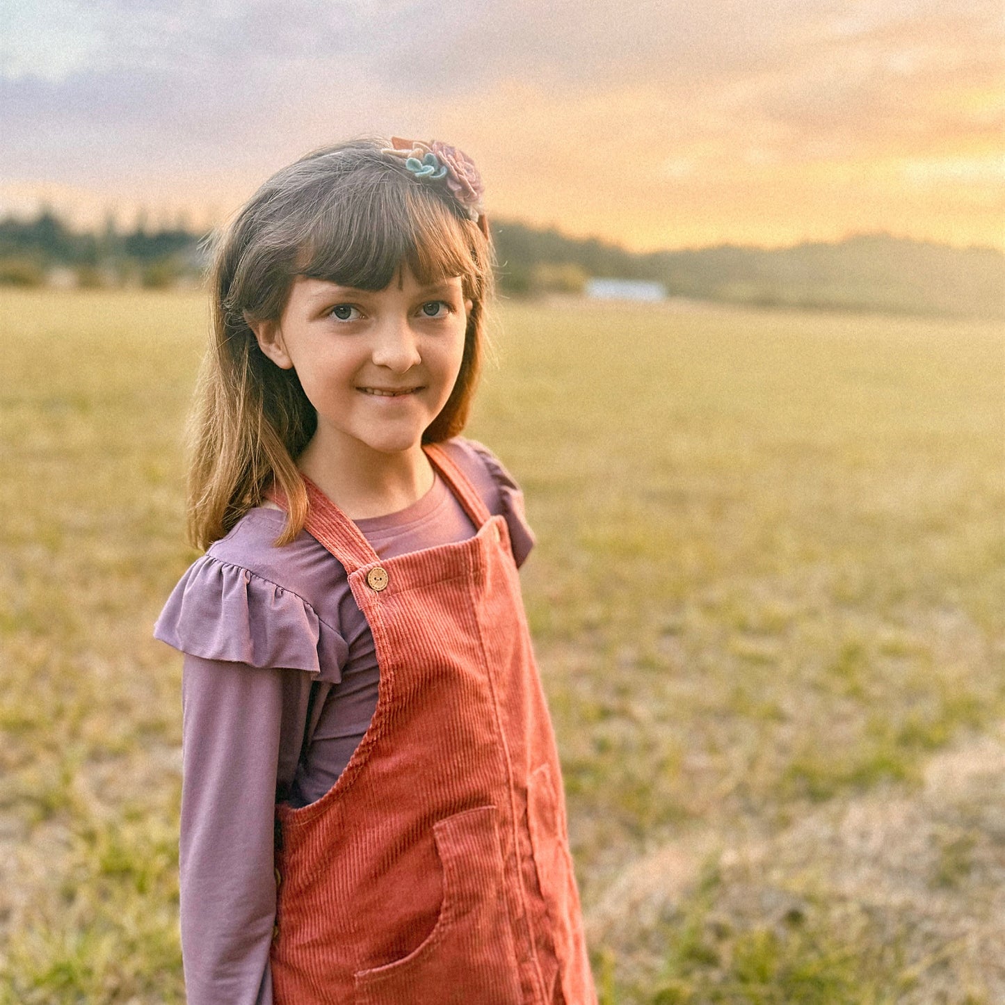 Corduroy Overall Dress in Rosewood | Echoes of Autumn | MTO