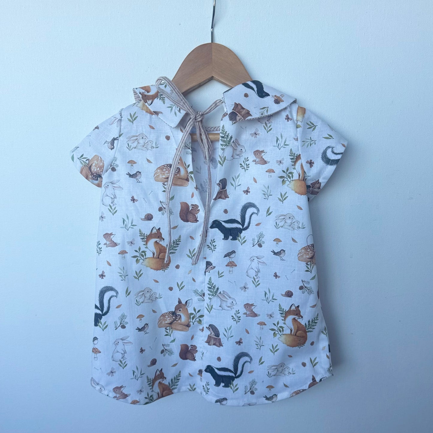 Amber Blouse in Designer Woodland or Deer Print | Echoes of Autumn | MTO