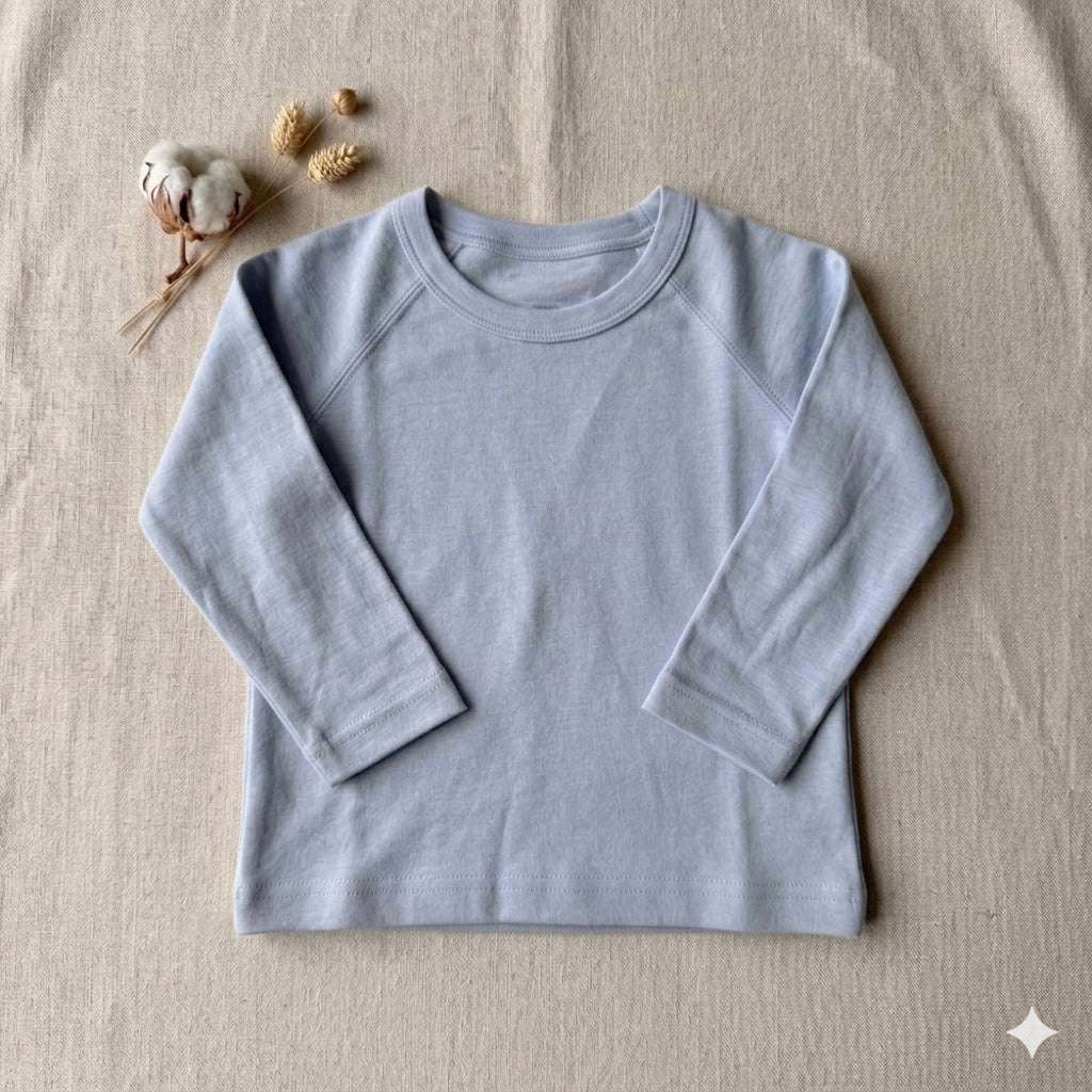 Unisex Long Sleeve Raglan Tee— Bamboo Cotton | Spring Bloom