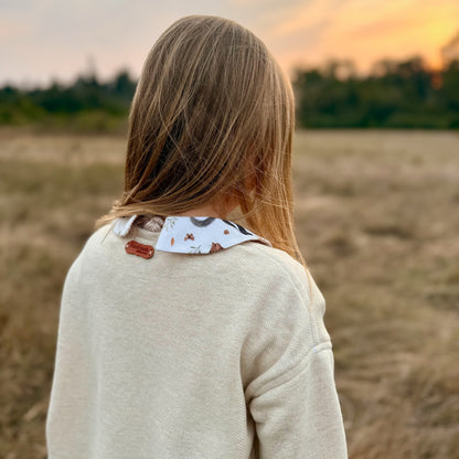100% Cotton Fleece Herringbone Cardigan in Natural, Rose, or Hunter Green | Echoes of Autumn | MTO
