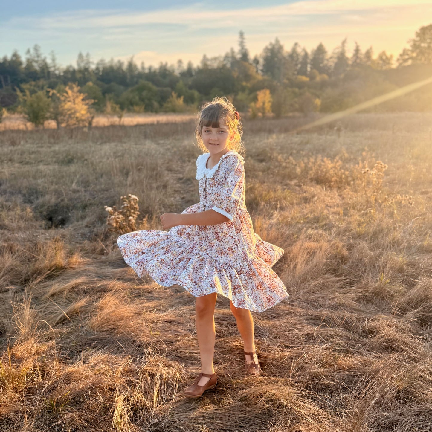 Celeste, Wildflower Ruffle Dress | Echoes of Autumn | MTO