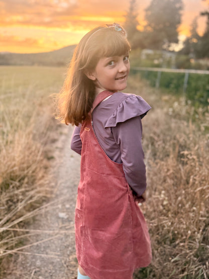 Ballet Ruffle T-Shirt in Plum or Leopard | Echoes of Autumn | MTO