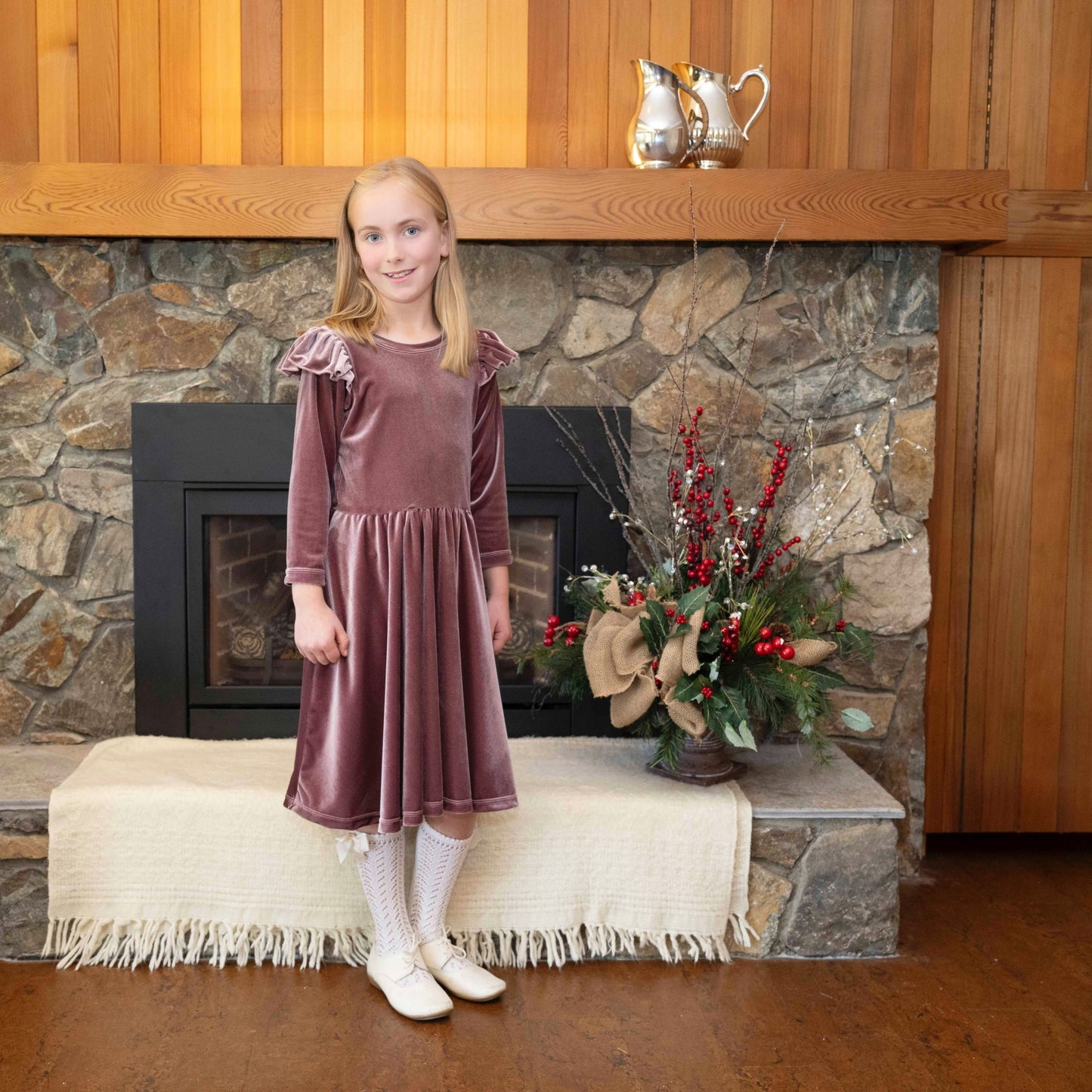 Ila Dress in Lux Stretch Velvet | A Winter's Tale | RTS