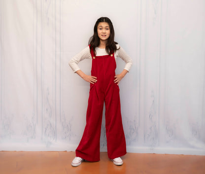 Audrey High Style Overall Pants in Velveteen | MTO