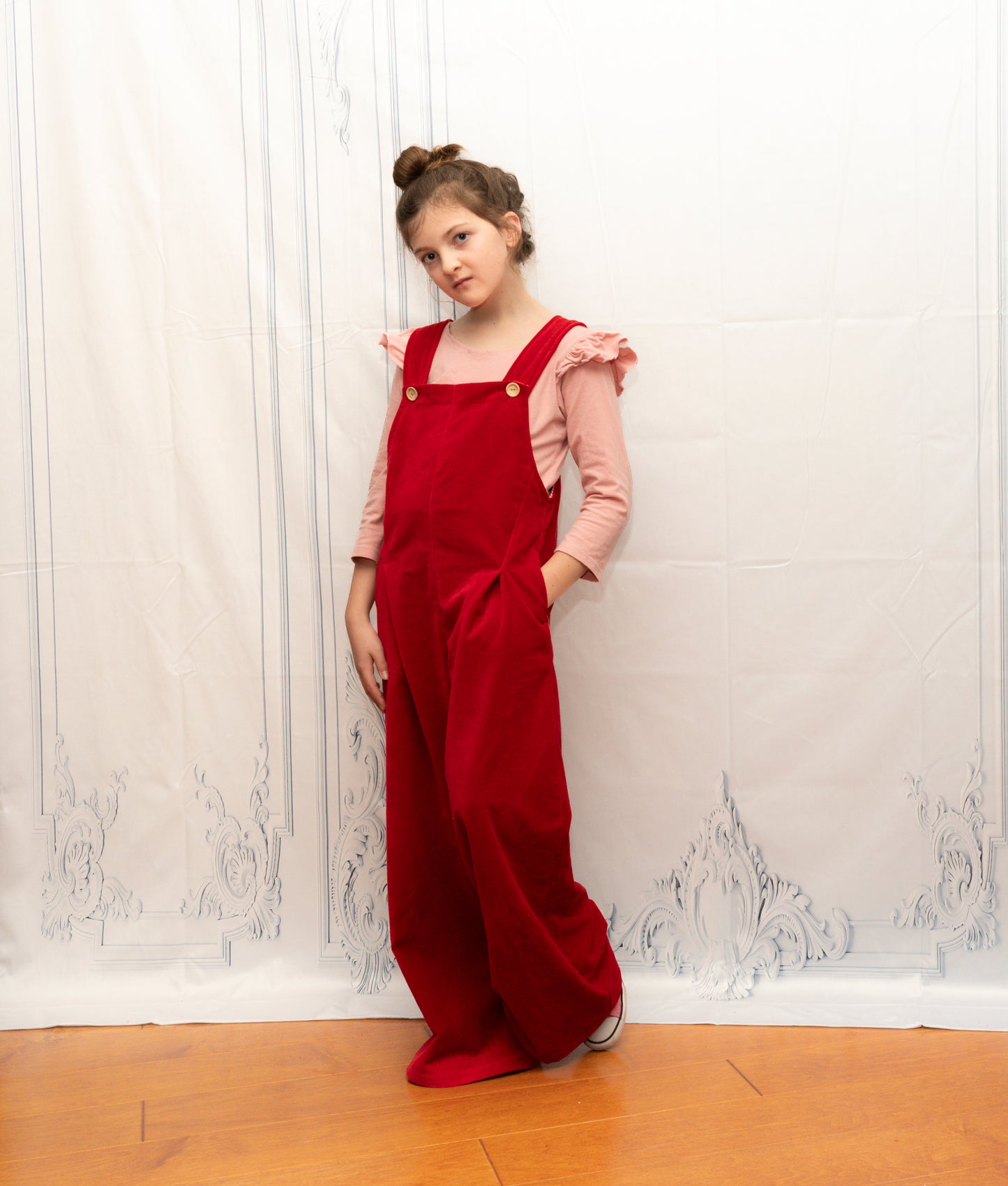 Audrey High Style Overall Pants in Velveteen | MTO