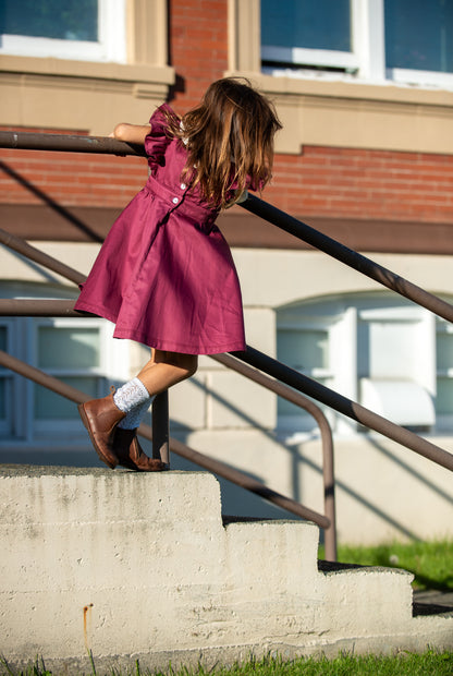 Magnolia Holiday Dress in Okra Dark Burgundy | A Winter's Tale | MTO